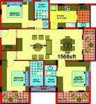 Pujitha Orchid (3BHK+3T (1,568 sq ft) 1568 sq ft) Pujitha Orchid (3BHK+3T (1,568 sq ft) 1568 sq ft)