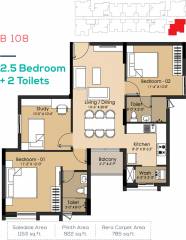 Altis Ashraya (2BHK+2T (1,153 sq ft) + Study Room 1153 sq ft)