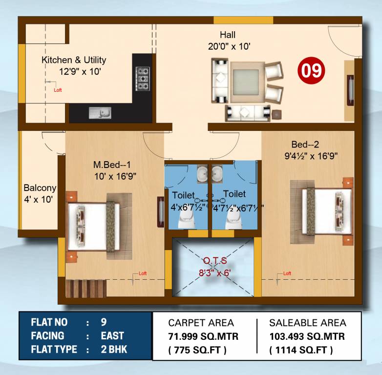 Sree Daksha Ivadvi (2BHK+2T (1,114 sq ft) 1114 sq ft)