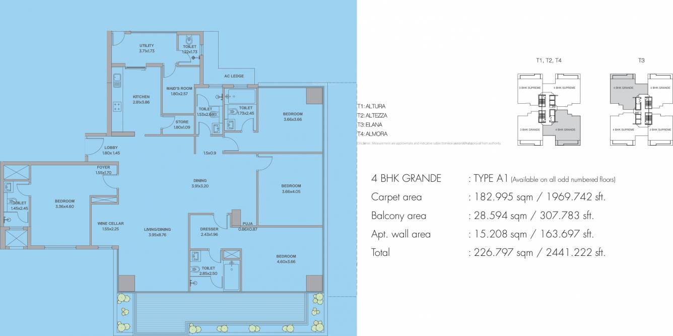 TATA The Promont (4BHK+4T (2,441.21 sq ft) + Servant Room 2441.21 sq ft) TATA The Promont (4BHK+4T (2,441.21 sq ft) + Servant Room 2441.21 sq ft)