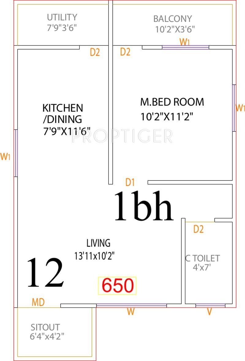 vaastu greens floor plan 1bhk 1t 650 sq ft 319971