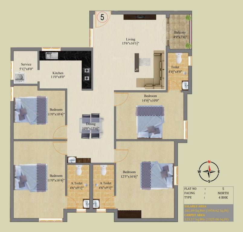 VSK Ashwattha (4BHK+3T (1,954.62 sq ft) 1954.62 sq ft) VSK Ashwattha (4BHK+3T (1,954.62 sq ft) 1954.62 sq ft)