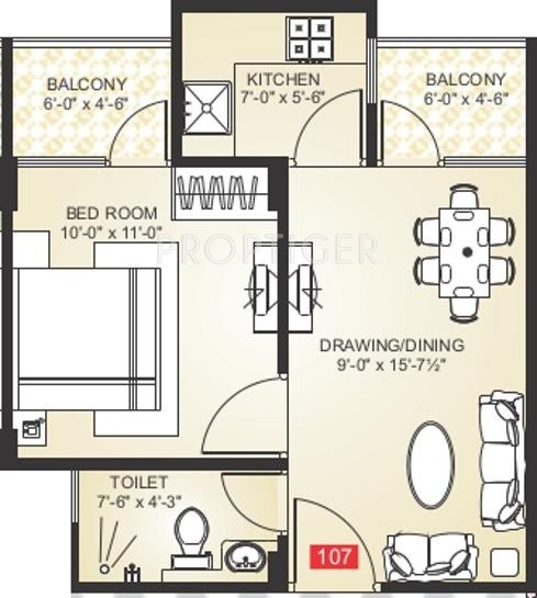 Arihant Nilay (1BHK+1T (555 sq ft) 555 sq ft)