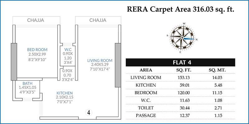 Veekaylal Vishnu Phase I (1BHK+1T (316.03 sq ft) 316.03 sq ft)
