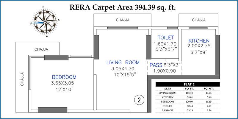 Veekaylal Vishnu Phase I (1BHK+1T (394.39 sq ft) 394.39 sq ft)