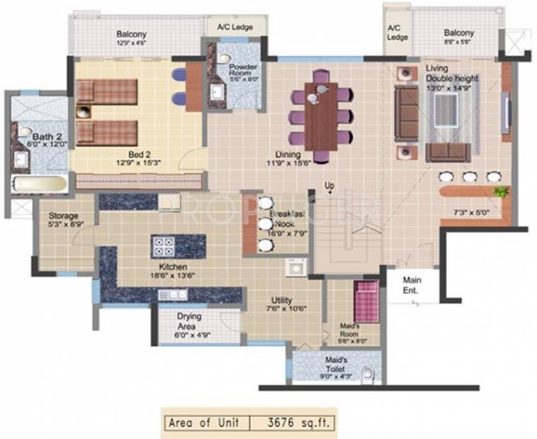 Prestige Neptunes Courtyard (4BHK+4T (3,676 sq ft) + Servant Room 3676 sq ft)