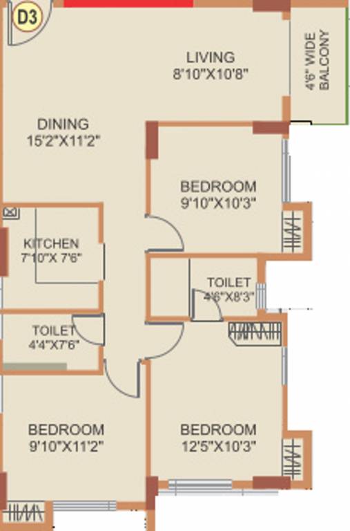 Eden The Forest (2BHK+2T (959 sq ft) 959 sq ft) Eden The Forest (2BHK+2T (959 sq ft) 959 sq ft)