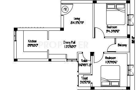 Pappas Prakash Flats (2BHK+2T (740 sq ft) 740 sq ft)