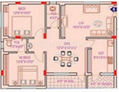 Lahari Grand Villa (2BHK+2T (1,140 sq ft) 1140 sq ft)