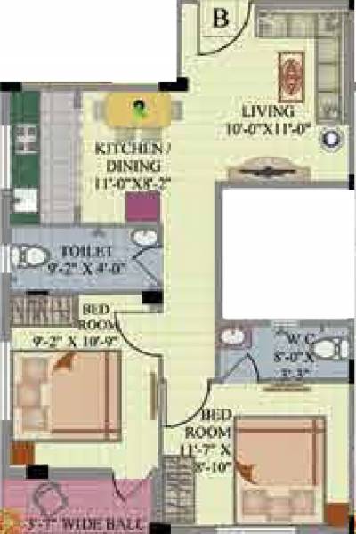 floorPlan of GM Meena Orchid