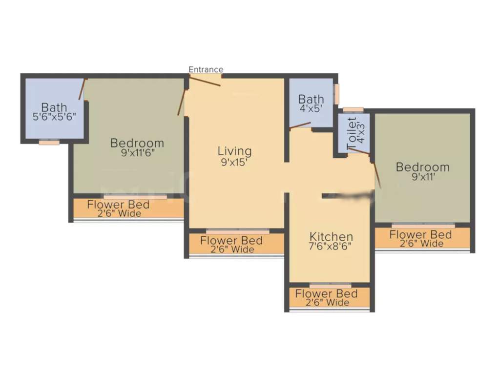 Yamuna Enterprises Aanandi Vihar (2BHK+2T (905 sq ft) 905 sq ft)