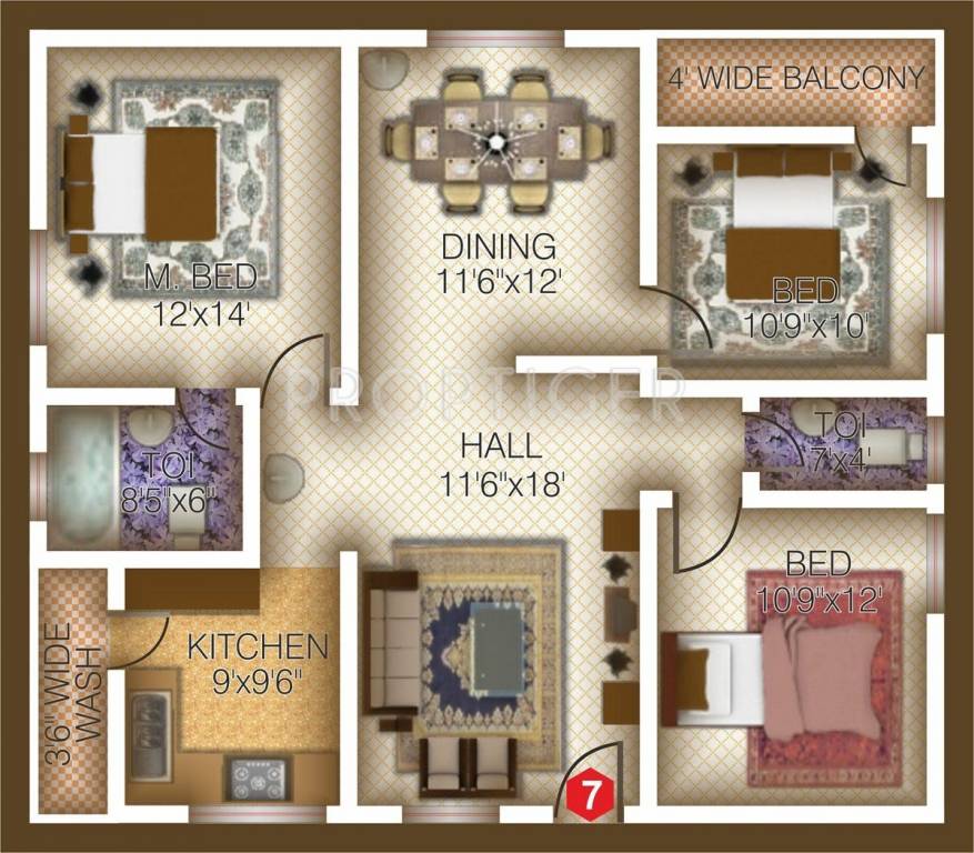 Vaibhav Signature (3BHK+2T (1,450 sq ft) 1450 sq ft) Vaibhav Signature (3BHK+2T (1,450 sq ft) 1450 sq ft)