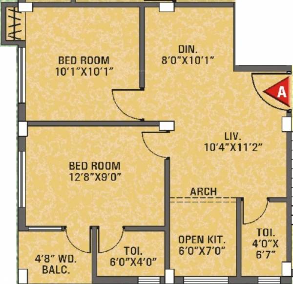 MCK Lotus (2BHK+2T (700 sq ft) 700 sq ft)