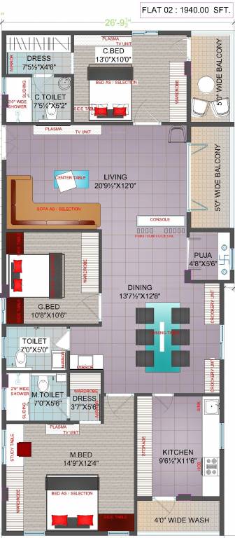 Thipparthi Fort House Premium (3BHK+3T (1,940 sq ft) 1940 sq ft) Thipparthi Fort House Premium (3BHK+3T (1,940 sq ft) 1940 sq ft)