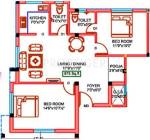 Sekaran Brownidge Square (2BHK+2T (875 sq ft)   Pooja Room 875 sq ft)