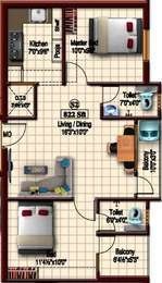 Silicon Tero Homes Phase 2 (2BHK+2T (822.04 sq ft) + Pooja Room 822.04 sq ft)