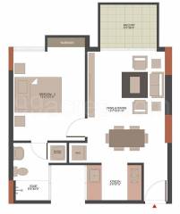 UKN The Belvedere Airport District (1BHK+1T (660 sq ft) 660 sq ft)