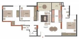 UKN The Belvedere Airport District (3BHK+3T (1,275 sq ft) 1275 sq ft)