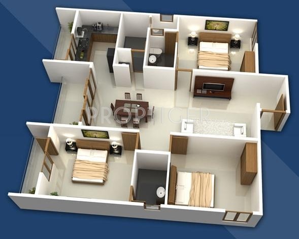 Manito Commanders Marvel (3BHK+3T (1,680 sq ft) 1680 sq ft)