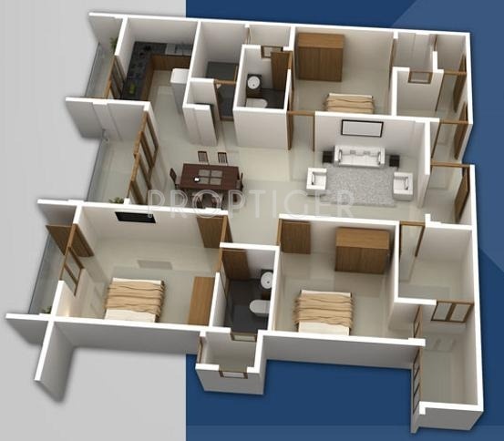 Manito Commanders Marvel (3BHK+3T (1,770 sq ft) 1770 sq ft)