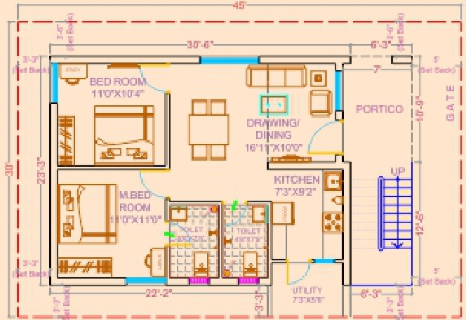  Defence Colony 2 (2BHK+2T (854 sq ft) 854 sq ft)
