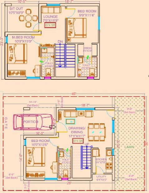  Defence Colony 2 (3BHK+3T (1,348 sq ft) 1348 sq ft)