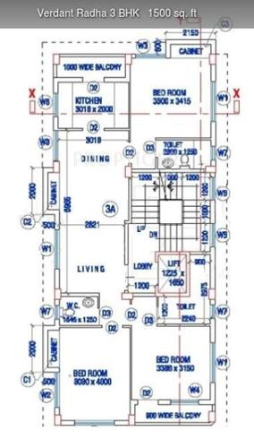 Verdant Verdant Radha (3BHK+3T (1,500 sq ft) 1500 sq ft)