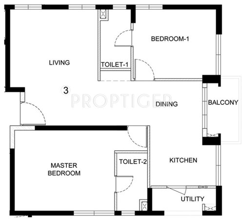 PBEL Argentum At City (2BHK+2T (1,180 sq ft) 1180 sq ft)