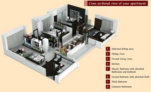 Sashwaat Mandeville Garden Court 3 (3BHK+3T (1,922 sq ft) 1922 sq ft)
