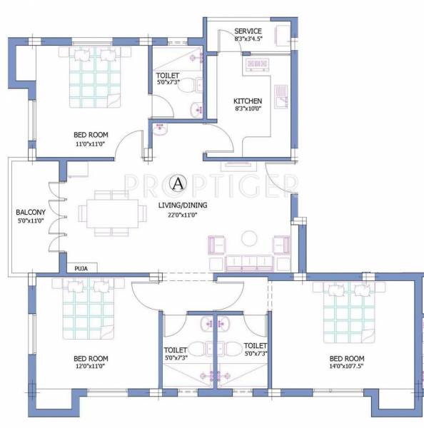 Firm Sabhari Krishna (3BHK+3T (1,400 sq ft) 1400 sq ft)