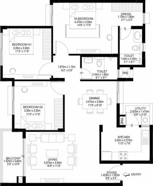 Godrej Zest At Godrej Eternity (3BHK+2T (1,502 sq ft) 1502 sq ft)