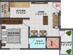 Aspire Chandana (1BHK+1T (520 sq ft) 520 sq ft)