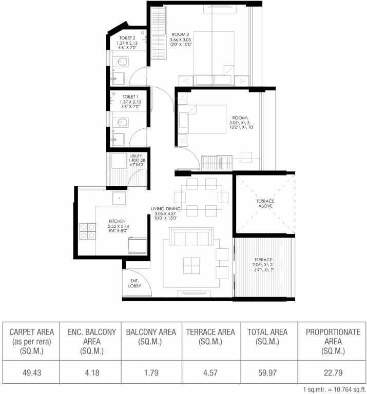 Gagan Tisha (2BHK+2T (532.06 sq ft) 532.06 sq ft) Gagan Tisha (2BHK+2T (532.06 sq ft) 532.06 sq ft)
