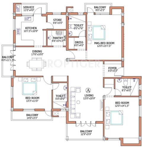 Firm Prasantham (3BHK+3T (2,200 sq ft) 2200 sq ft)