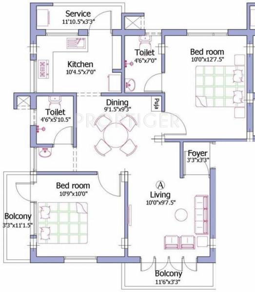 Firm Visuvasam (2BHK+2T (1,010 sq ft)   Pooja Room 1010 sq ft)