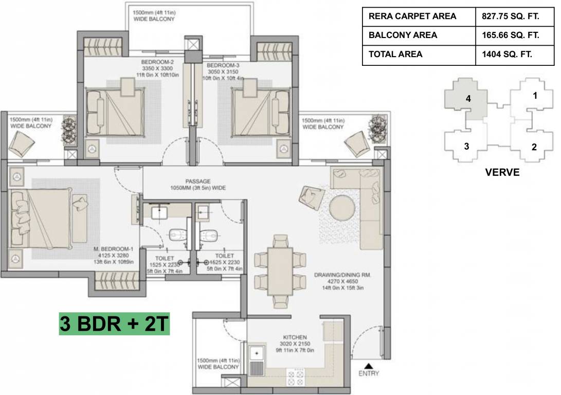 Eldeco Live By The Greens (3BHK+2T (1,404 sq ft) 1404 sq ft) Eldeco Live By The Greens (3BHK+2T (1,404 sq ft) 1404 sq ft)