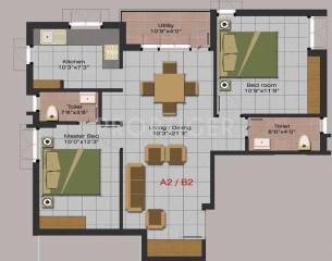 Kay Amoda (2BHK+2T (970 sq ft) 970 sq ft) Kay Amoda (2BHK+2T (970 sq ft) 970 sq ft)
