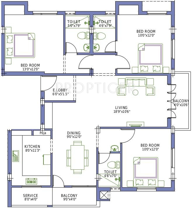 Acchyuthan Trustpuram (3BHK+3T (1,490 sq ft) 1490 sq ft) Acchyuthan Trustpuram (3BHK+3T (1,490 sq ft) 1490 sq ft)