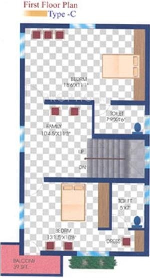 Macro River View County (3BHK+3T (1,490 sq ft) 1490 sq ft)