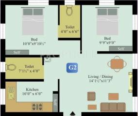 Anandam Sapphire (2BHK+2T (685 sq ft) 685 sq ft) Anandam Sapphire (2BHK+2T (685 sq ft) 685 sq ft)