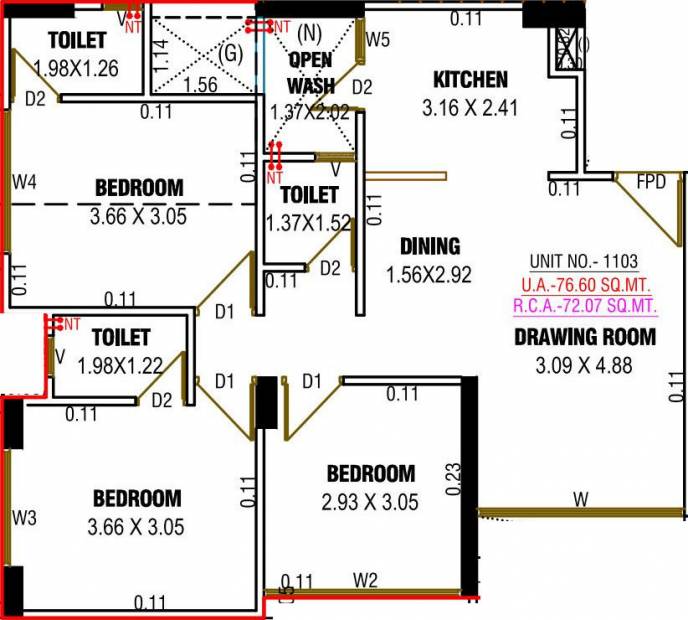 Shikhar Shantim (3BHK+3T (824.52 sq ft) 824.52 sq ft)