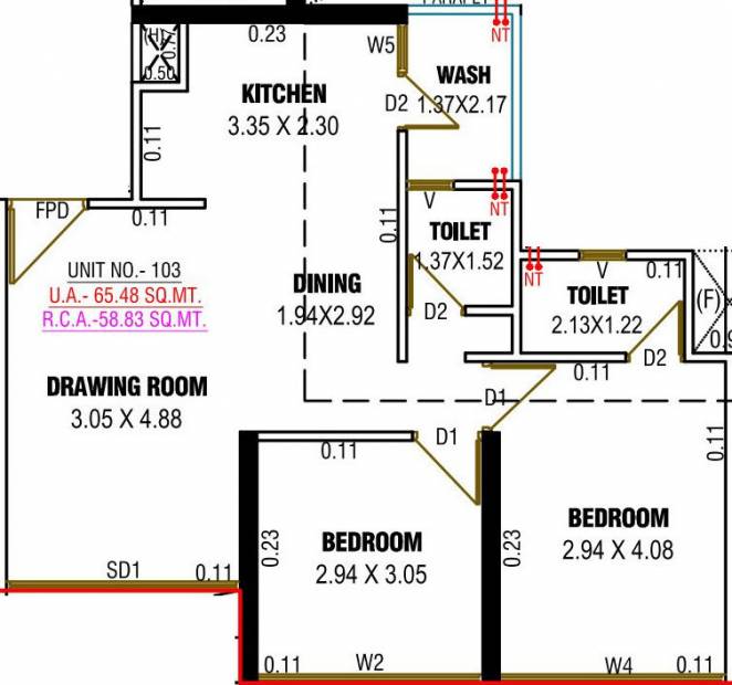 Shikhar Shantim (2BHK+3T (704.82 sq ft) 704.82 sq ft)