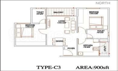 Balaji Sai Abode (2BHK+2T (900 sq ft) 900 sq ft)