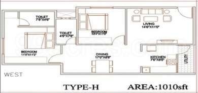Balaji Sai Abode (2BHK+2T (1,010 sq ft) 1010 sq ft)