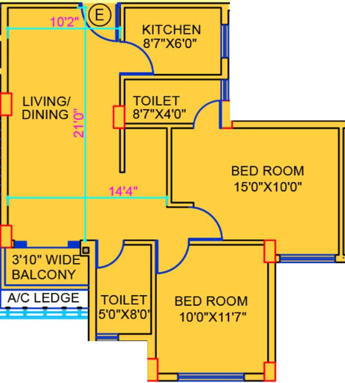Loharuka Urban Greens Phase II A (2BHK+2T (783 sq ft) 783 sq ft)