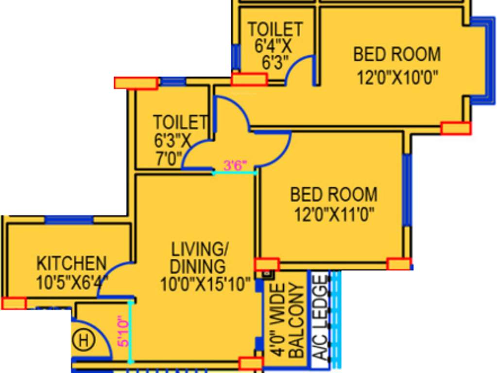 Loharuka Urban Greens Phase II A (2BHK+2T (785 sq ft) 785 sq ft)