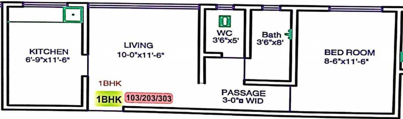 Welcome SS Apartment (1BHK+1T (520 sq ft) 520 sq ft)