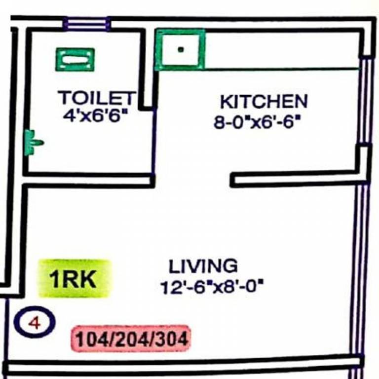 Welcome SS Apartment (1RK+1T (320 sq ft) 320 sq ft)