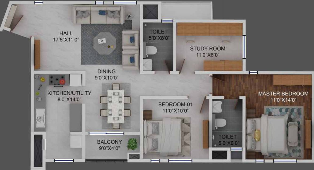 Columbia Aaltius (2BHK+2T (1,494 sq ft) + Study Room 1494 sq ft) Columbia Aaltius (2BHK+2T (1,494 sq ft) + Study Room 1494 sq ft)