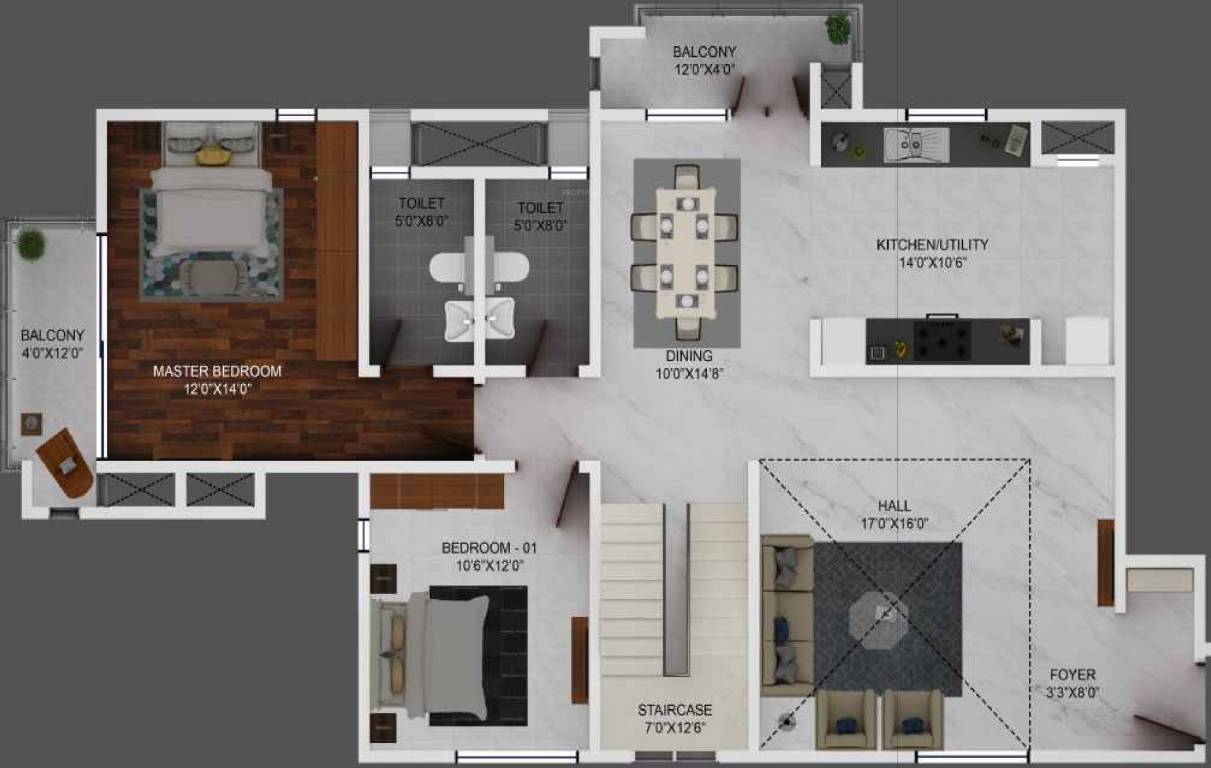 Columbia Aaltius (4BHK+4T (3,421 sq ft) 3421 sq ft)